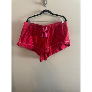 Victoria's Secret Pink Flannel Sleep Pajama Lounge Shorts XL‎ Red